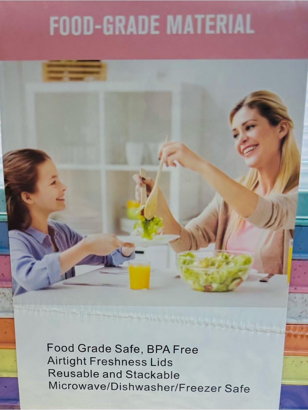 14pc BPA FREE Assorted Colors Bento Lunch Box - Picture 6 of 7